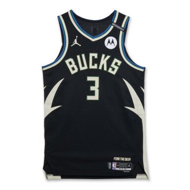 View full screen - View 1 of Lot 104. Kevin Porter Jr. Milwaukee Bucks 2025 NBA Playoffs Eastern Conference Round 1 Game Worn Statement Edition Jersey | Game 1 & 2 | Matched to 2 Games .