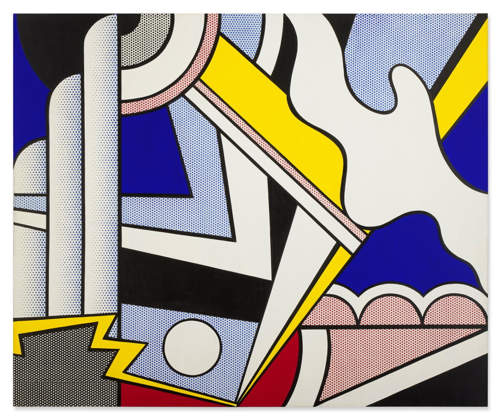 View full screen - View 1 of Lot 113. Modern Painting with Small Bolt.