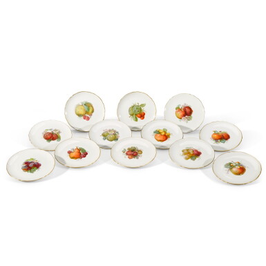 View full screen - View 1 of Lot 78. A set of twelve Berlin (K.P.M.) small porcelain plates, circa 1910-15.