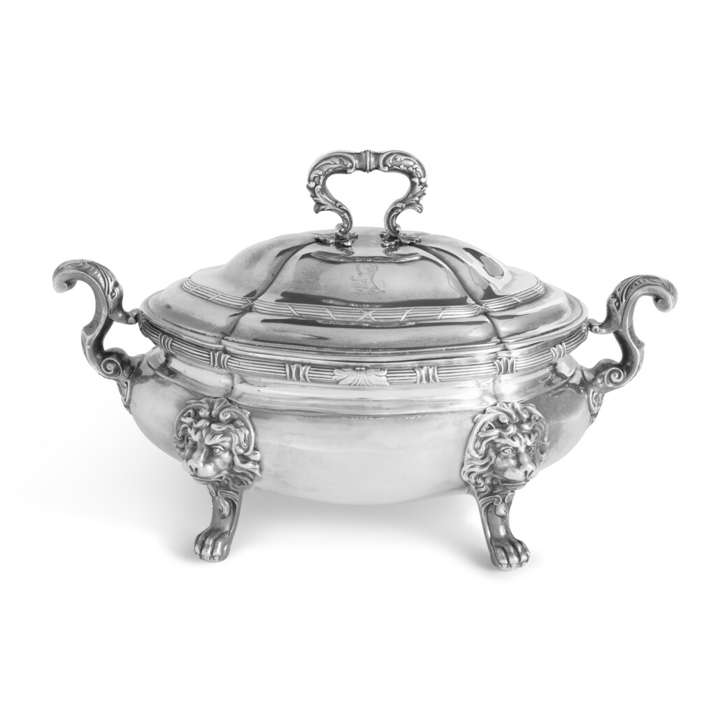 View full screen - View 1 of Lot 404. A George III Silver Soup Tureen and Cover, Thomas Heming, London, 1762.