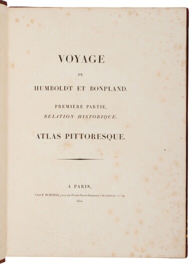 View full screen - View 1 of Lot 1010. Humboldt, Alexander von, and Aimé Bonpland | One of the most celebrated pictorial records of the Americas.