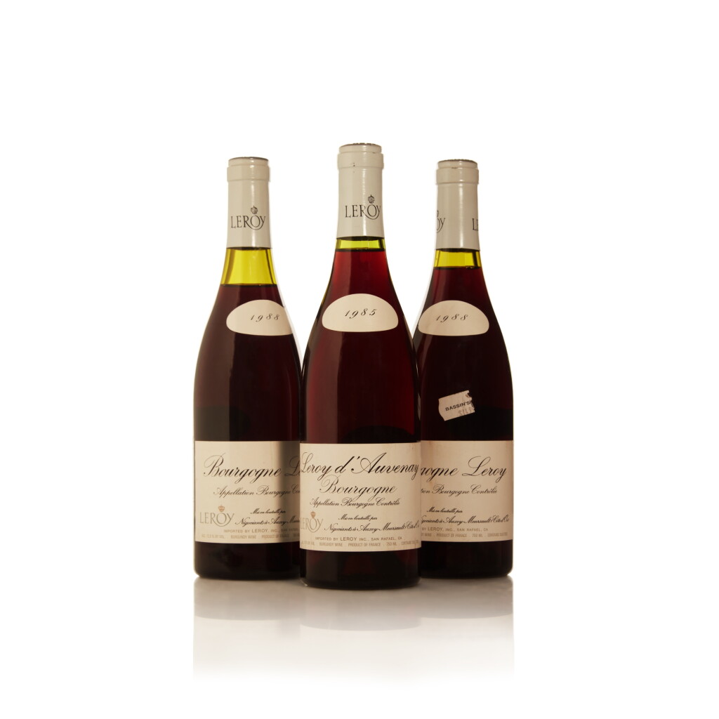 View full screen - View 1 of Lot 843. Bourgogne Rouge Maison Leroy & Maison Leroy d’Auvenay (3 BT) .