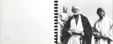 View full screen - View 1 of Lot 12. STAR WARS, SPIRAL BOUND ALBUM CONTAINING 52 ORIGINAL PHOTOGRAPHS, 1977.