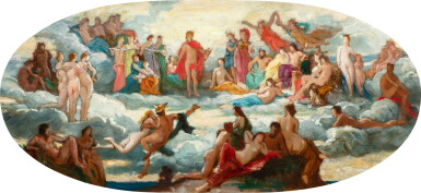 View full screen - View 1 of Lot 803. Apollon et les muses dans l'Olympe.