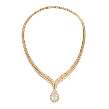 View full screen - View 1 of Lot 61. Diamond 'Genre Bergame' Necklace | 梵克雅寶 | 鑽石 'Genre Bergame' 項鏈.