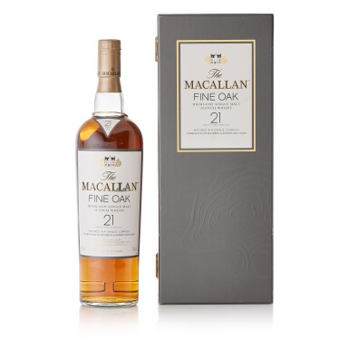 View full screen - View 1 of Lot 9143. The Macallan 21 Year Old Fine Oak 43.0 abv NV (1 BT70).