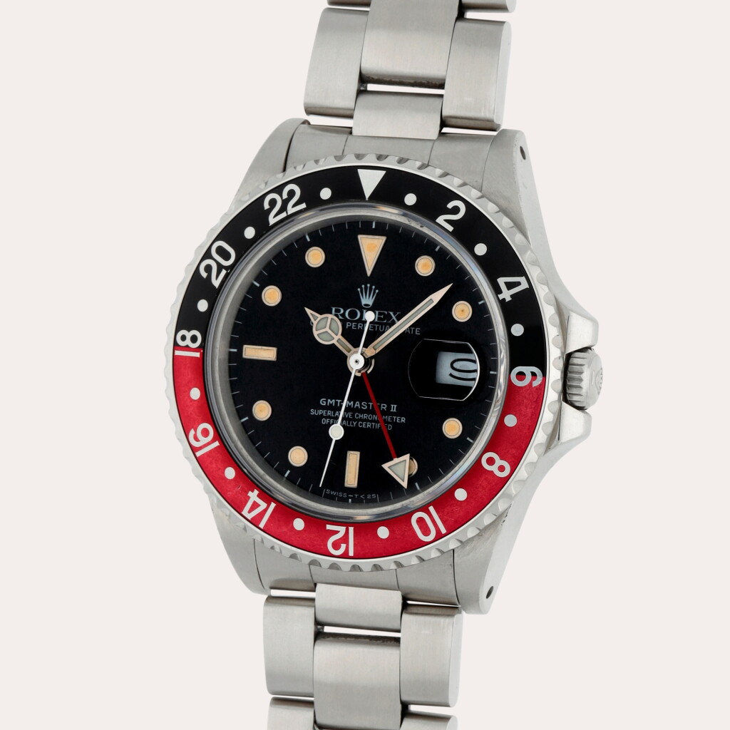 View full screen - View 1 of Lot 287. GMT-Master II 'Fat Lady', Reference 16760 | A stainless steel dual time zone wristwatch with date and bracelet | Circa 1987.