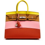 Limited Edition Lime, Rose Confetti, Sesame and Terre Battue Epsom Sunrise Birkin 35 Sellier Palladium Hardware, 2020