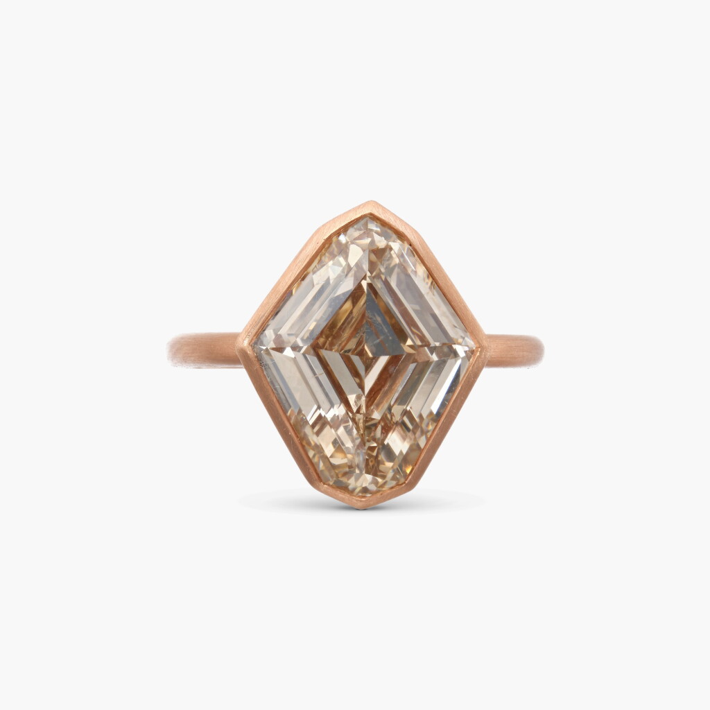 View full screen - View 1 of Lot 947. Fancy Yellowish Brown Diamond Ring.