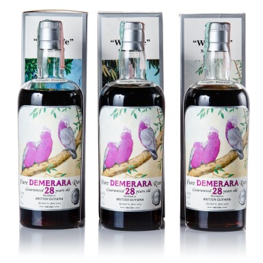 View full screen - View 1 of Lot 123. Demerara Rum Silver Seal 28 Year Old 65.0 abv 1974 (3 BT 70cl).
