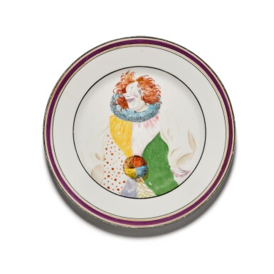 View full screen - View 1 of Lot 589. Bim and Bom: a Soviet porcelain decorative plate, painted by Vyechegzhanina after a design by Chekhonin, State Porcelain Factory, Petrograd, circa 1922.