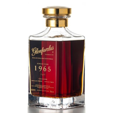 View full screen - View 1 of Lot 15. Glenfarclas Single Cask One of One 1965 (1 BT70).