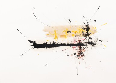 View full screen - View 1 of Lot 572. GEORGES MATHIEU | COMPOSITION.