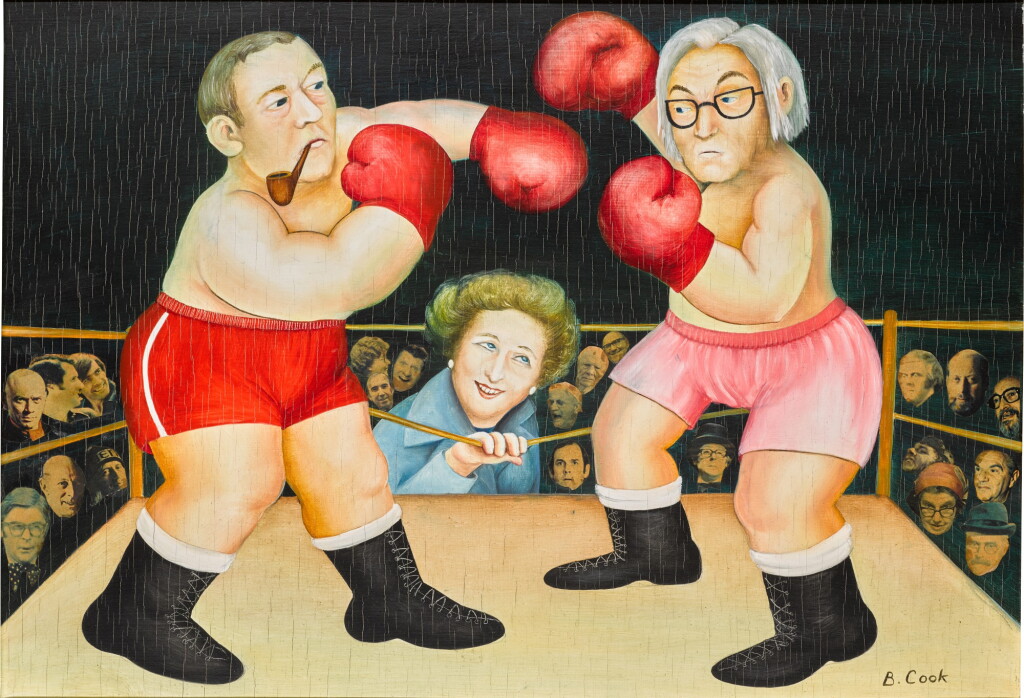 View full screen - View 1 of Lot 34. BERYL COOK | BATTLE FOR LEADERSHIP.