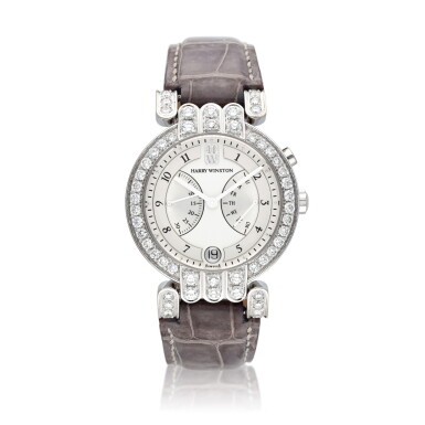 View full screen - View 1 of Lot 53. Bi-retrograde reference 200/MAB135W A white gold and diamond set automatic wristwatch with retrograde day and and seconds, circa 2005.