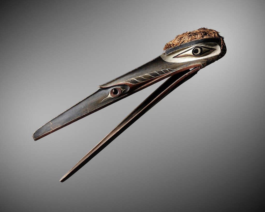 View full screen - View 1 of Lot 16. Kwakwa̱ka̱ʼwakw Polychromed Wood Mask, Northwest Coast.
