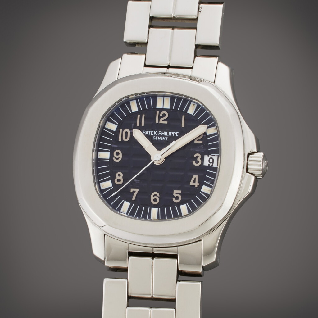View full screen - View 1 of Lot 371. Reference 5066 Aquanaut | A stainless steel automatic wristwatch with date and bracelet, Circa 2000.
