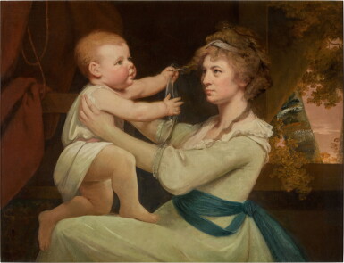View full screen - View 1 of Lot 78. Portrait of a mother and child.