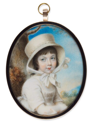 View full screen - View 1 of Lot 350. Portrait of a young girl, circa 1800.