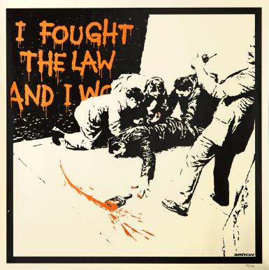 View full screen - View 1 of Lot 21. BANKSY | I FOUGHT THE LAW.