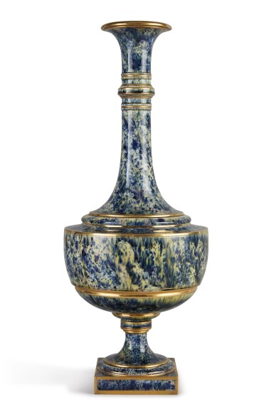 View full screen - View 1 of Lot 285. A Sèvres faux-marble bottle vase, Circa 1885.