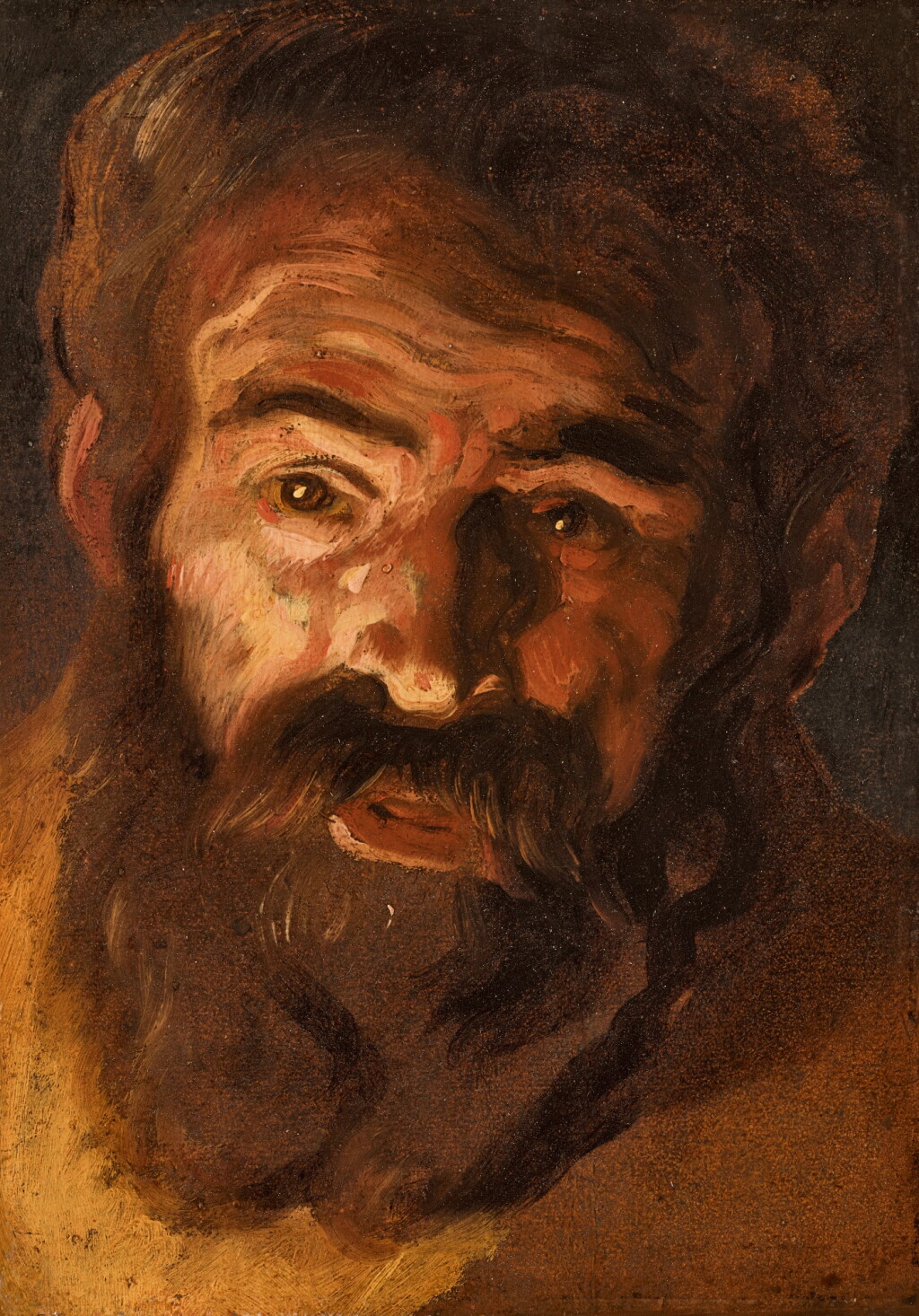 View full screen - View 1 of Lot 11. Study for the head of Saint Christopher.