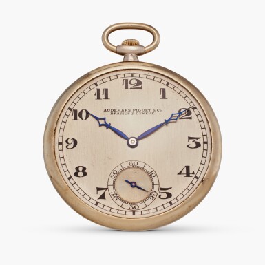 View full screen - View 1 of Lot 116. An open-faced keyless watch, Circa 1930.