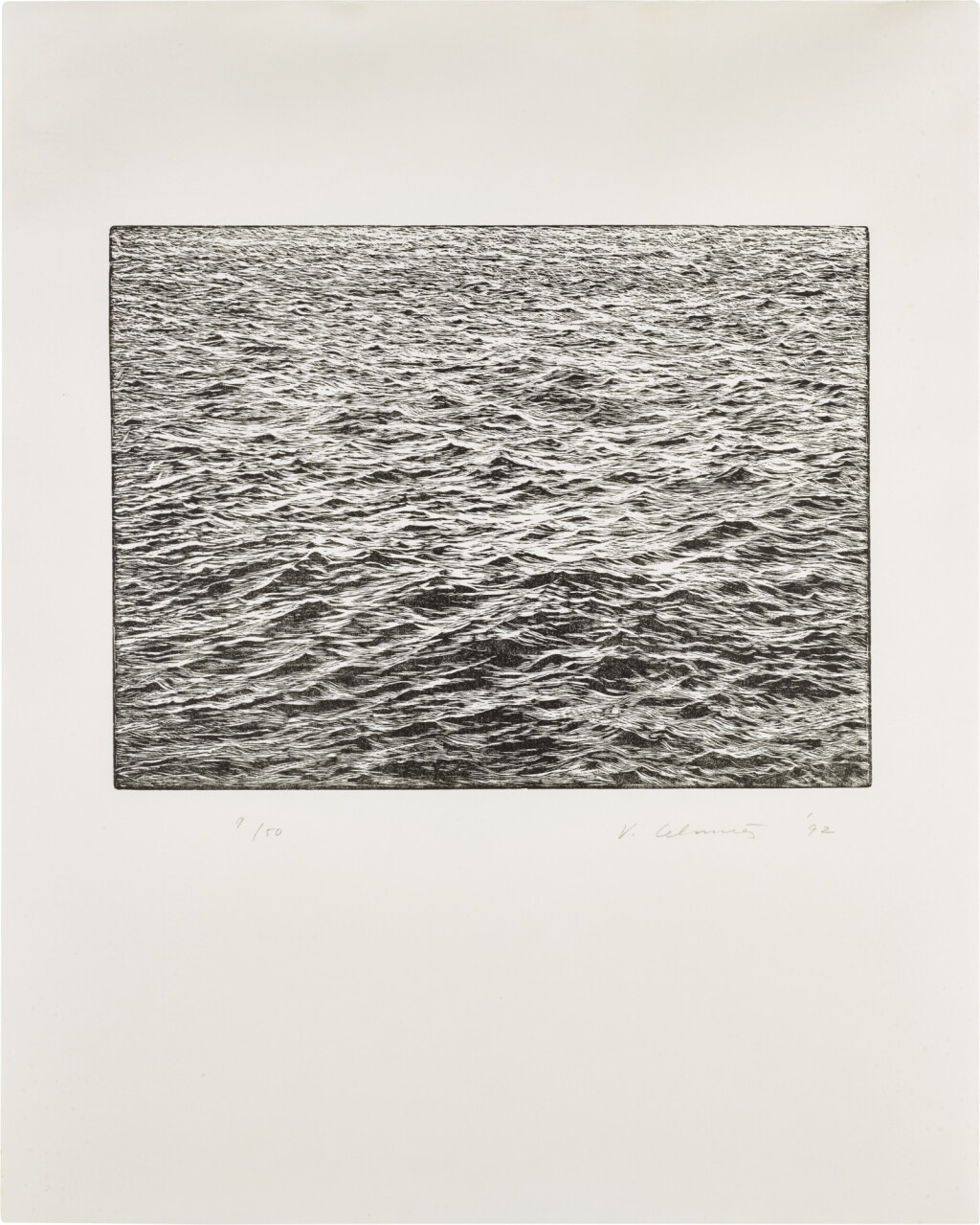 View full screen - View 1 of Lot 164. Ocean Surface Woodcut 1992 (R. p. 52).