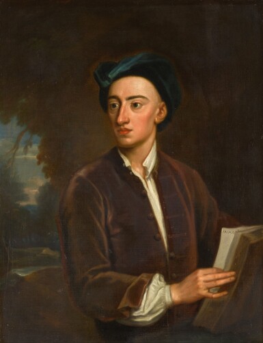 View full screen - View 1 of Lot 86. STUDIO OF SIR GODFREY KNELLER | Portrait of Alexander Pope, early 18th century.