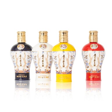 View full screen - View 1 of Lot 46. 2021年 贵州茅台酒(炫彩中国)套组 2021 Kweichow Moutai "Colourful China" Assortment (4 BT50).
