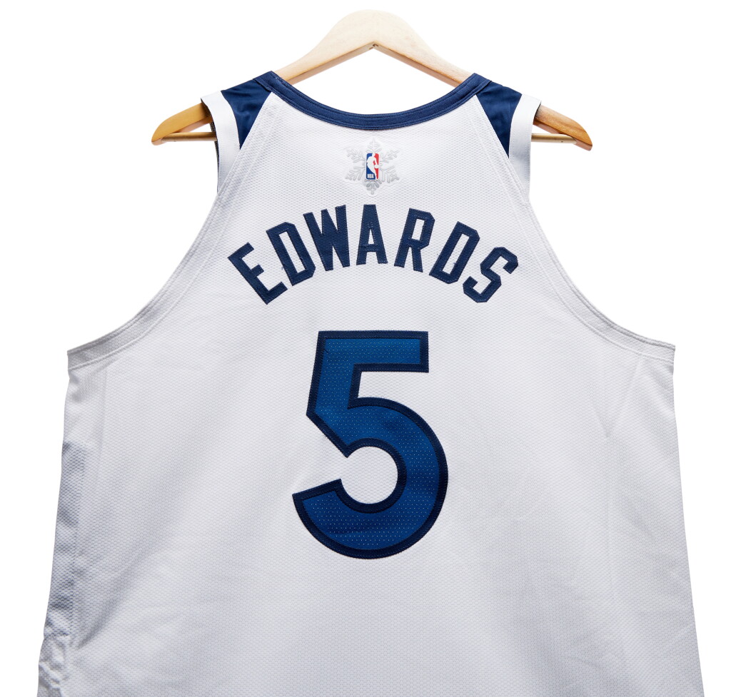 View full screen - View 1 of Lot 5. Anthony Edwards ‘Christmas Day’ Minnesota Timberwolves 2024-2025 Game Worn Association Edition Jersey | Christmas Day Debut.
