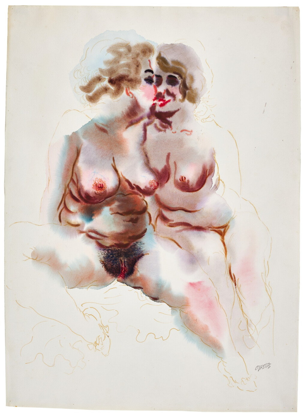 View full screen - View 1 of Lot 42. GEORGE GROSZ | FREUNDINNEN (GIRLFRIENDS).