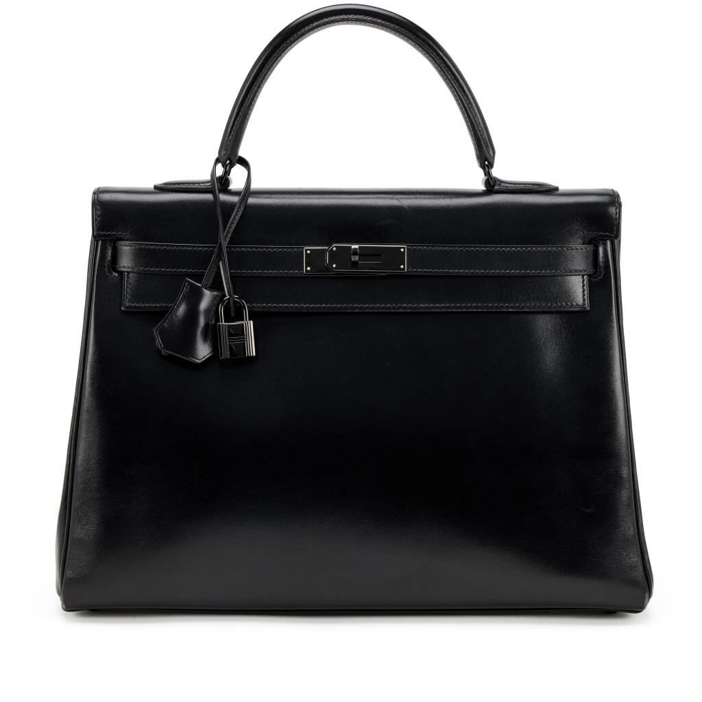 View full screen - View 1 of Lot 63. Limited Edition So Black Box Kelly 35 Retourne Black PVD Hardware, 2010.