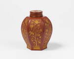 A Böttger Stoneware Hexagonal Tea Canister and A Cover, 1710-15