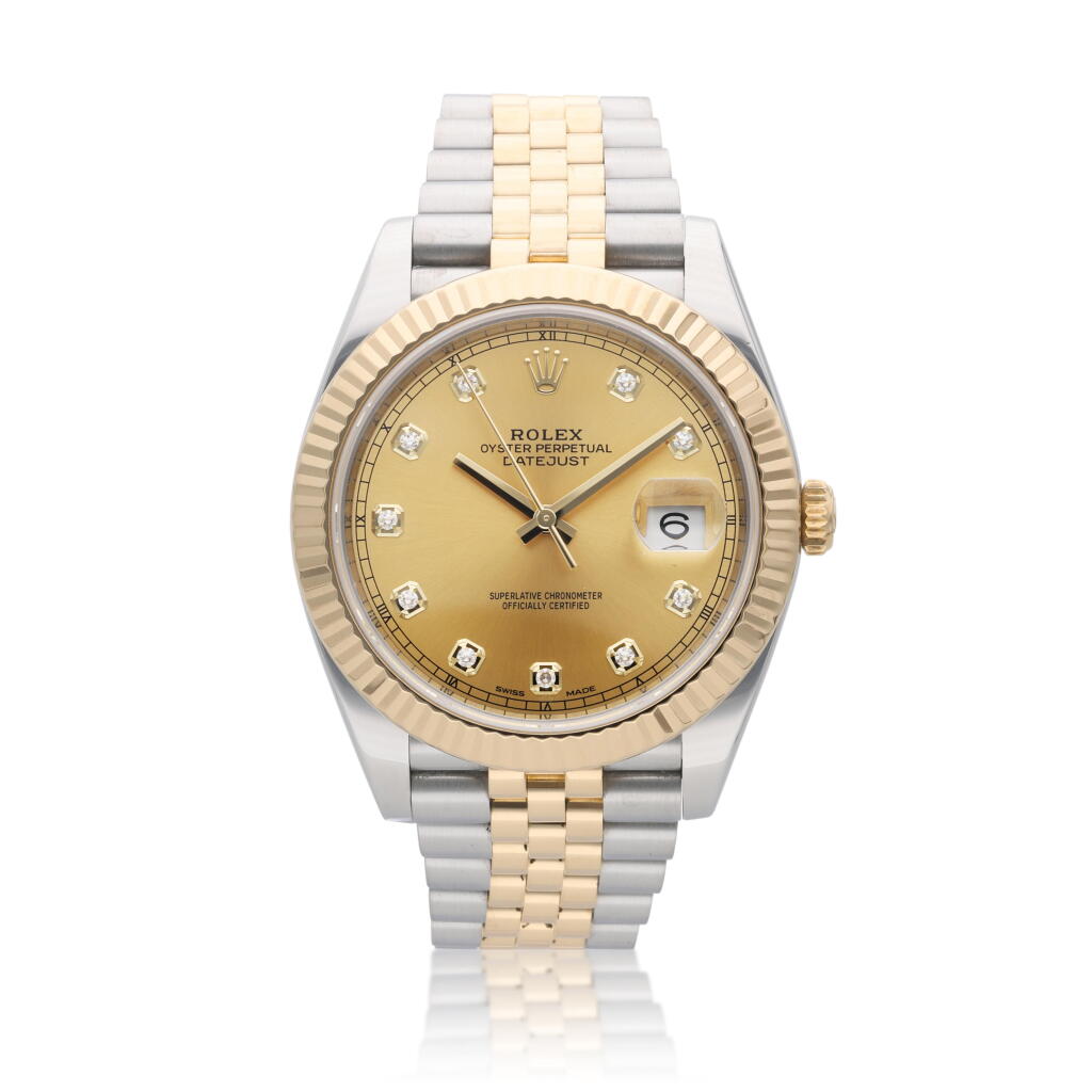 View full screen - View 1 of Lot 223. Reference 126333 Datejust | A yellow gold and stainless steel automatic wristwatch with date and bracelet, Circa 2016.