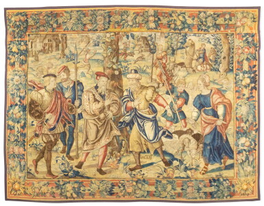 View full screen - View 1 of Lot 73. The Jacob and Laban tapestry, Brussels, 16th century | Tapisserie de l'histoire de Jacob et Laban, Bruxelles, XVIe siècle.
