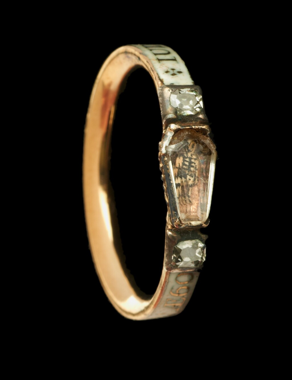 View full screen - View 1 of Lot 28. English, dated 1724 | Mourning Ring with a Skeleton.