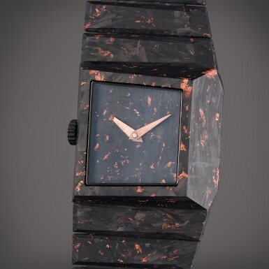 View full screen - View 1 of Lot 79. B/1 | A copper-infused carbon fiber asymmetrical wristwatch with bracelet, Made as a Piece Unique for Replica Shoes Replica Belts in 2024 .