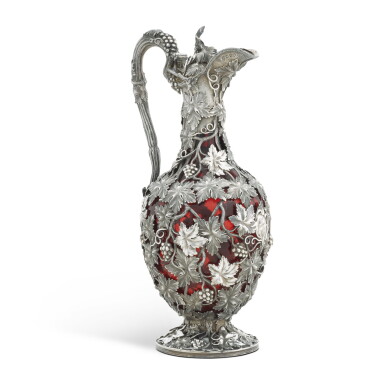 View full screen - View 1 of Lot 156. A Victorian silver claret jug, Reilly & Storer, London, 1846.
