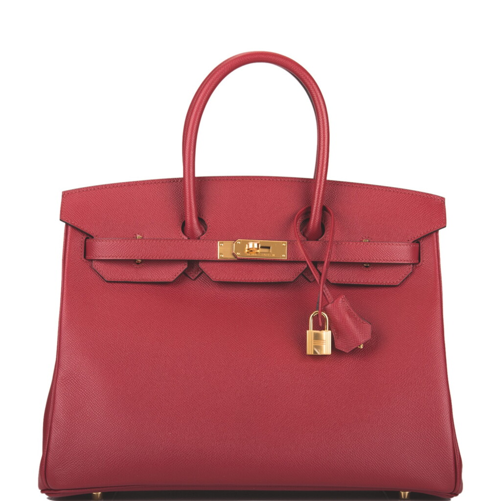 View full screen - View 1 of Lot 53. Hermès Rouge Grenat Birkin 35cm of Epsom Leather with Gold Hardware.