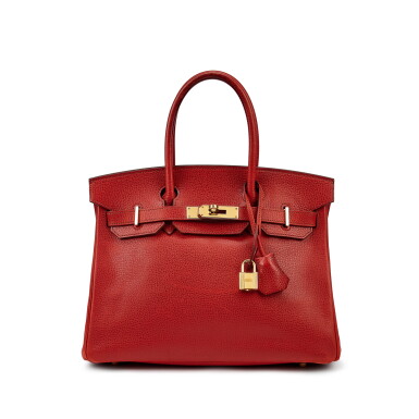 View full screen - View 1 of Lot 7787. Rouge H Vache Liegee Birkin 30 Gold Hardware, 2008.