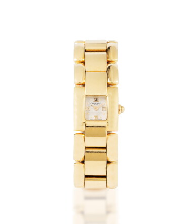 View full screen - View 1 of Lot 123. Chaumet | Montre bracelet de dame or, "Khesis" | Lady's gold bracelet watch, 'Khesis'.
