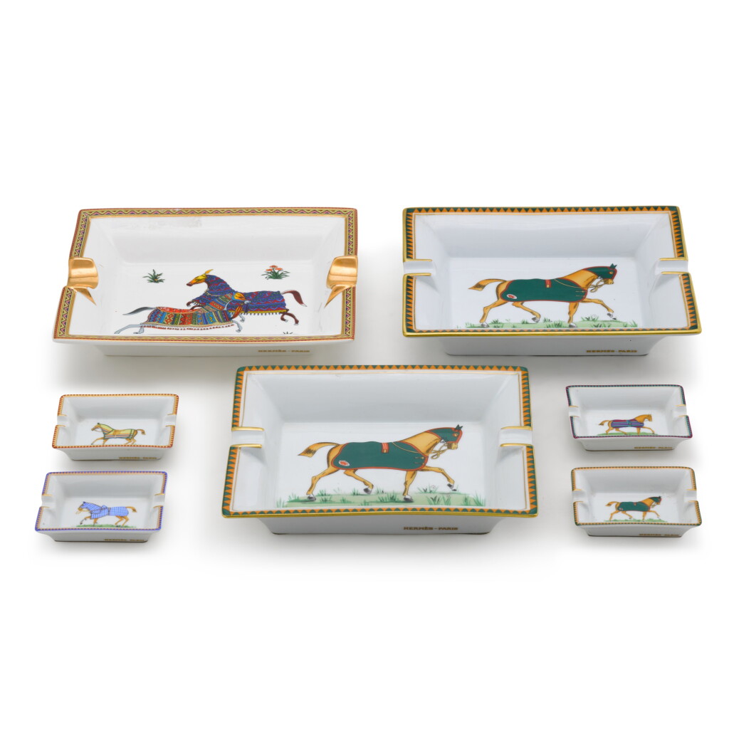 View full screen - View 1 of Lot 21. Seven Hermes ashtrays, modern.