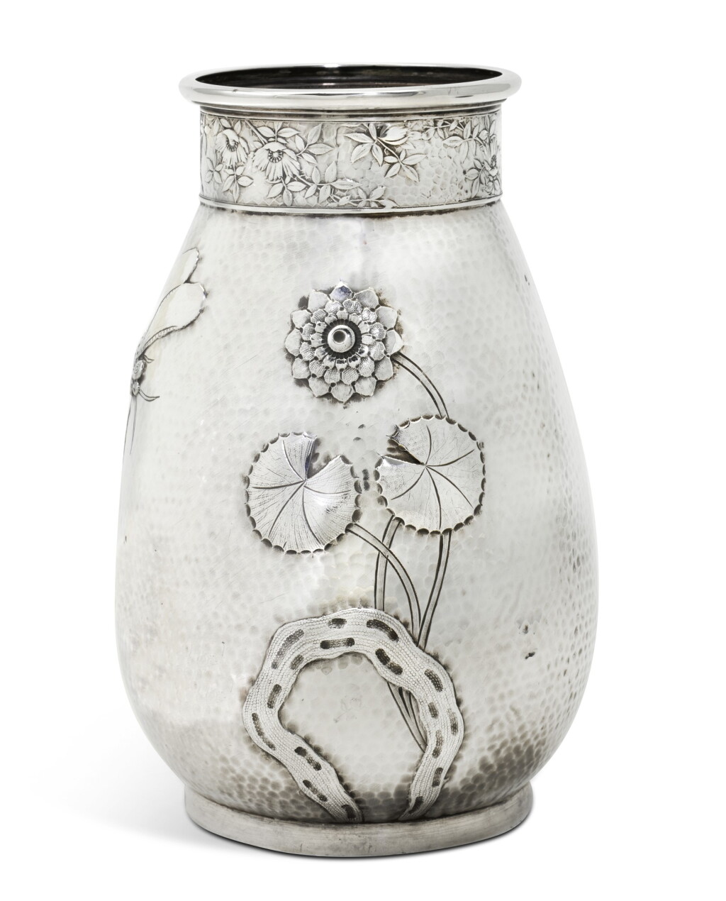 View full screen - View 1 of Lot 204. A silver vase in the style of Japonisme, Khlebnikov, Moscow, 1885.