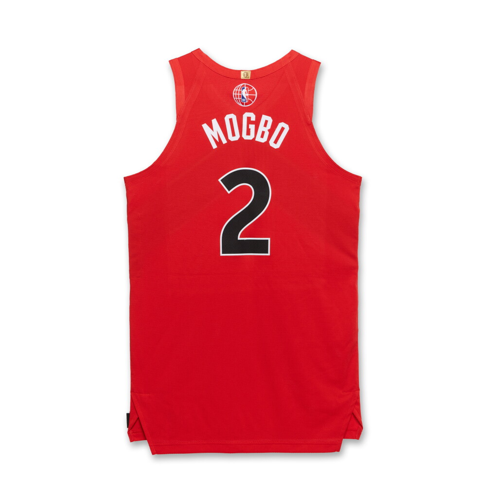 View full screen - View 1 of Lot 173. Jonathan Mogbo Toronto Raptors 2024-2025 ‘Canada Series’ Game Worn Icon Edition Jersey | Rookie Season.