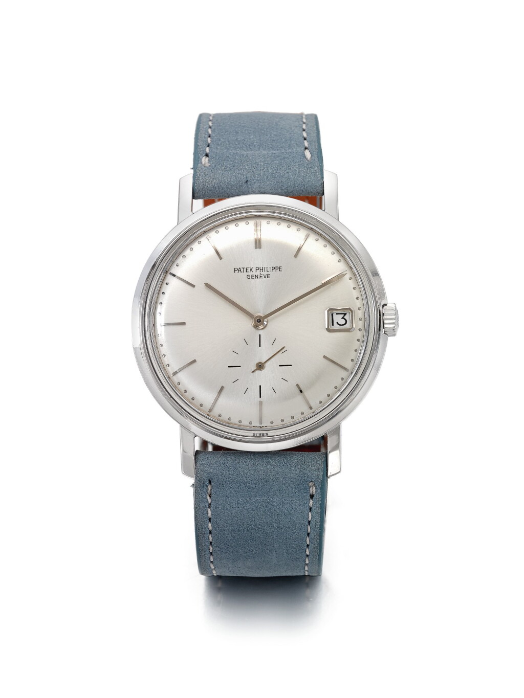 View full screen - View 1 of Lot 168. PATEK PHILIPPE | REF 3445, A WHITE GOLD AUTOMATIC WRISTWATCH WITH DATE MADE IN 1970 .