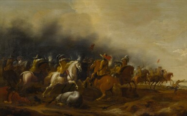 View full screen - View 1 of Lot 214. Cavalry skirmish.