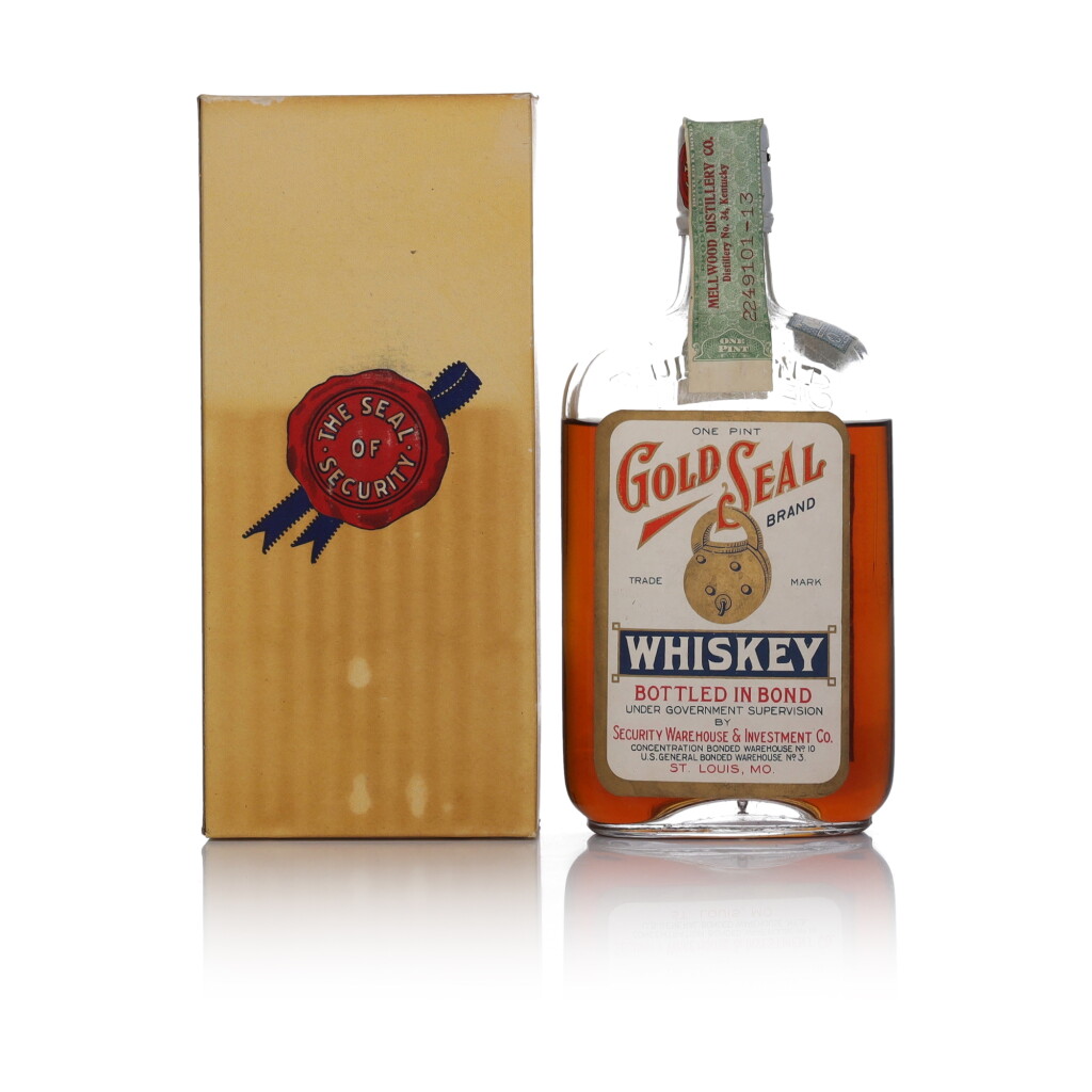 View full screen - View 1 of Lot 424. Gold Seal 100 Proof 1917 (1 PINT).