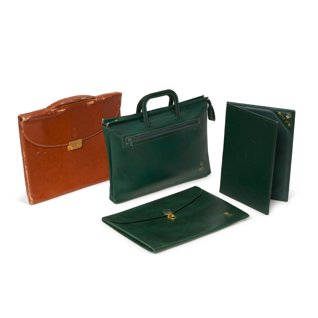 View full screen - View 1 of Lot 162. Set of three bags and one folder.