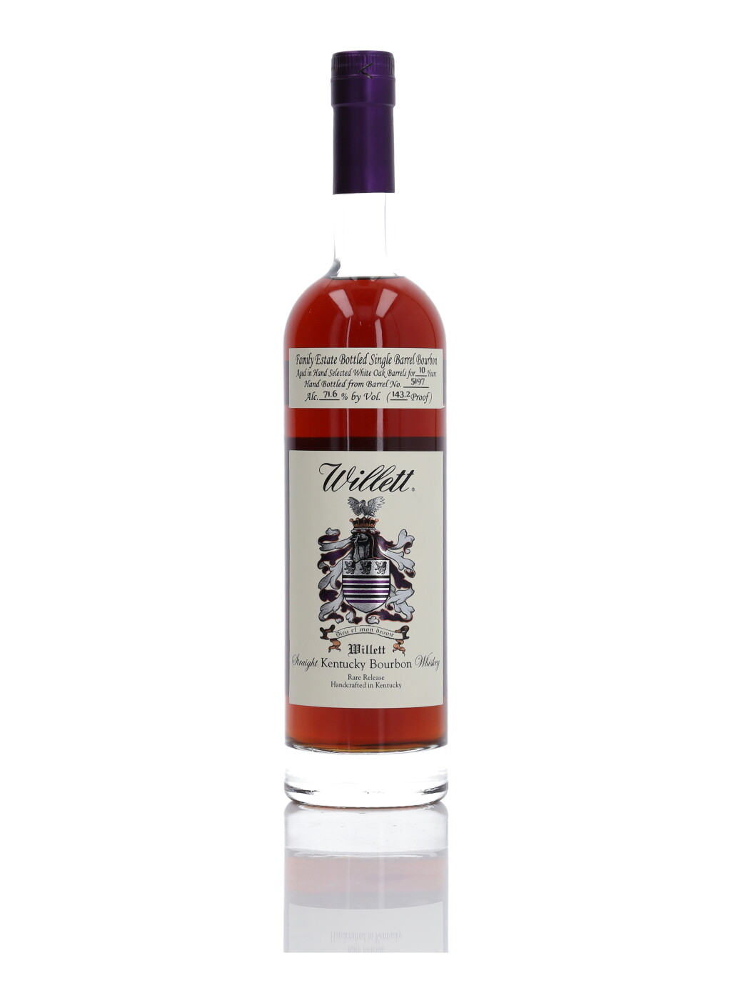 View full screen - View 1 of Lot 1319. Willett Family Estate Single Barrel Bourbon #5197 10 Year Old 143.2 Proof NV (1 Bottle 75cl).